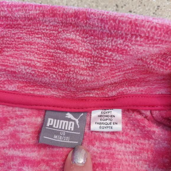 Puma zip up sweatshirt pink warm Fleece soft cute stylish 💖 - Picture 5 of 8